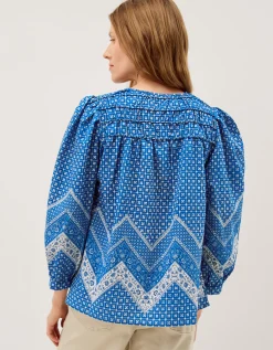 Iggy Floral Print Blouse Blue