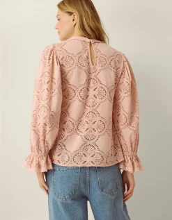 Imogen Lace Blouson Blouse Pink