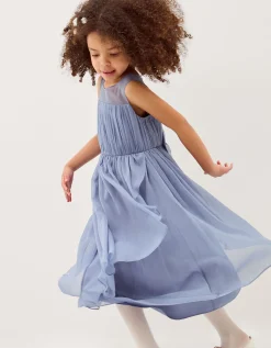Imogen Sleeveless Chiffon Party Dress Blue