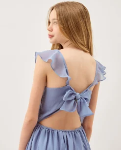 Indi Tie-Back Prom Dress Blue