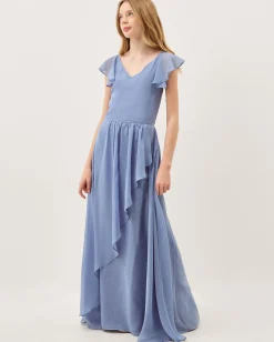 Indi Tie-Back Prom Dress Blue
