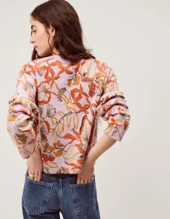 Isabella Floral Print Cardigan Pink