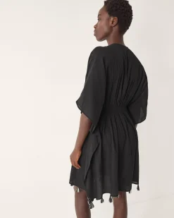 Jada Embellished Mini Kaftan Black