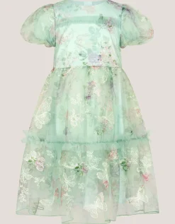 Joanna Butterfly Print Party Dress Multi