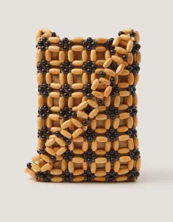 Joli Wooden Bead Crossbody Bag