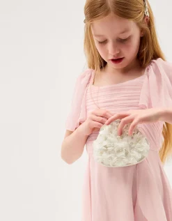 Joy Ruffle Chiffon Party Dress Pink