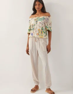 Judy Tapered Trousers Natural