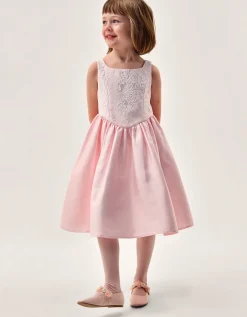 Juno Lace Bodice Party Dress Pink