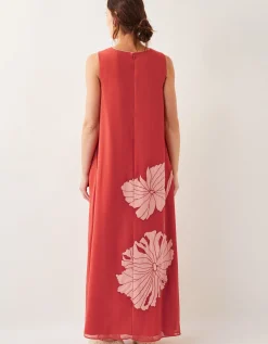 Kathleen Embroidered Maxi Dress Orange
