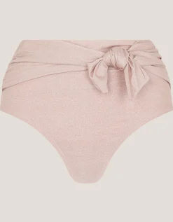 Kiki Glitter High Waist Bikini Bottom Gold