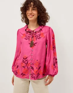 Koa Floral Print Blouse Pink