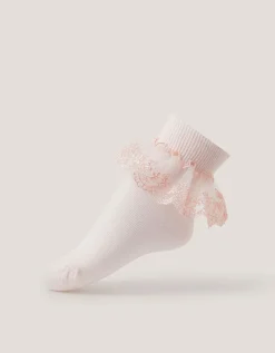 Lace Ankle Sock Pink