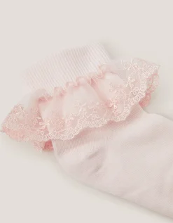 Lace Ankle Sock Pink