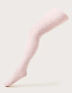 Lace Butterfly Tights Pink