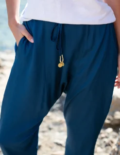 La Galeria Elefante Buddha Slouchy Trousers Blue