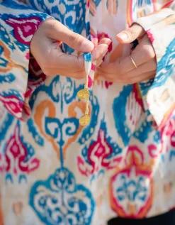 La Galeria Elefante Elizabeth Printed Kaftan Top Multi