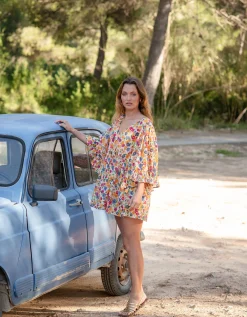 La Galeria Elefante Mediterranean Floral Blouse Multi