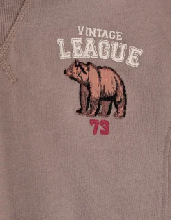 League Hoodie & Shorts Set Brown