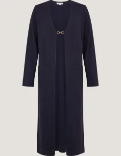 Leah Longline Cardigan Blue