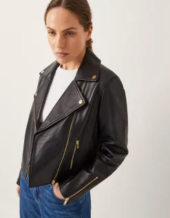 Leather Biker Jacket Black