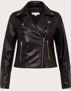 Leather Biker Jacket Black