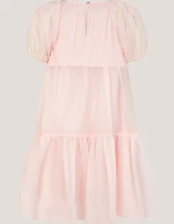 Leila Floral Embellished Party Dress Pink