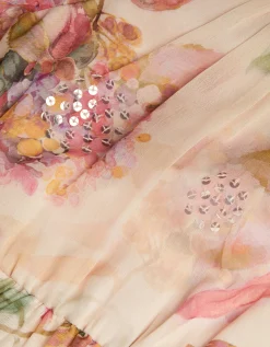 Leila Floral Sequin Party Dress Multi