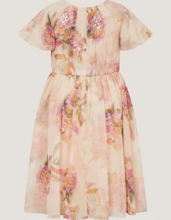 Leila Floral Sequin Party Dress Multi