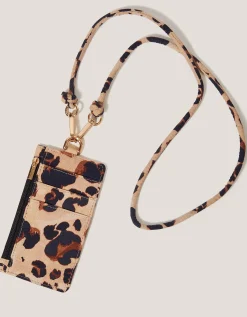 Leopard Print Card Holder Lanyard