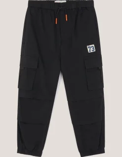 Lined Cargo Trousers Black