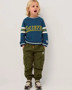 Lined Cargo Trousers Green
