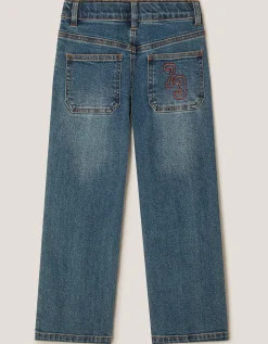 73 Logo Straight Leg Jeans Blue