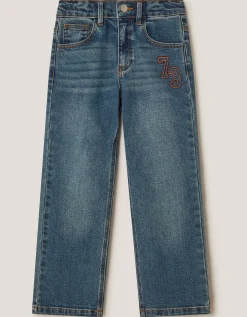 73 Logo Straight Leg Jeans Blue