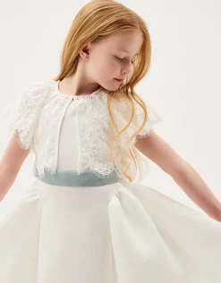 Lola Lace Short Sleeve Cover Up Ivory