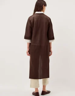 Lo Longline Cardigan Brown