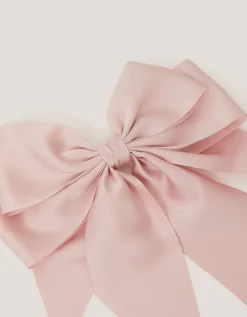 Long Tiered Satin Bow Hair Clip