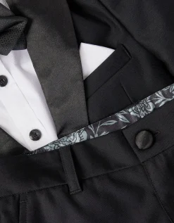 Luca 4-Piece Tuxedo Suit Black