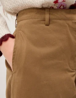 Luna Cropped Wide Leg Trousers Camel