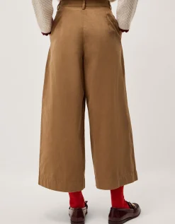 Luna Cropped Wide Leg Trousers Camel