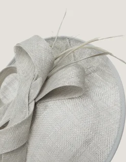 Lynelle Bow Disc Fascinator Silver