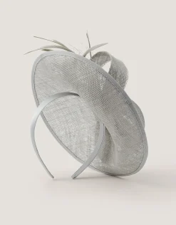 Lynelle Bow Disc Fascinator Silver