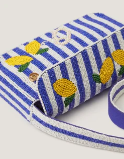 Lyra Lemon Beaded Bag