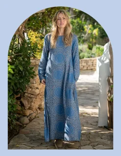 Lyrical Sisters Bandana Print Maxi Dress Blue