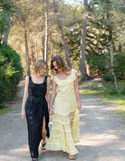 Lyrical Sisters Frill Tiered Maxi Dress Yellow