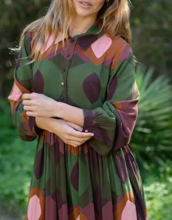 Lyrical Sisters Lola Bubble Print Maxi Dress Multi