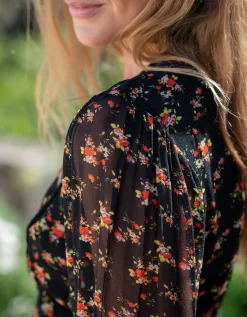 Lyrical Sisters Penny Floral Maxi Dress Black