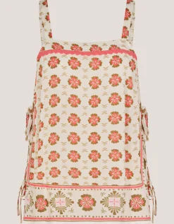 Maddie Floral Print Cami Top Ivory