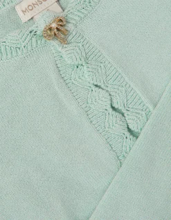 Maeve Bow Button Cardigan Green