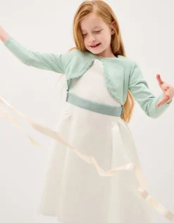 Maeve Bow Button Cardigan Green