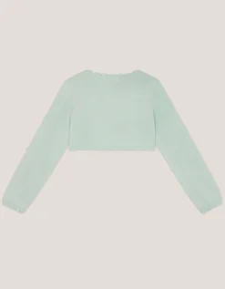 Maeve Bow Button Cardigan Green